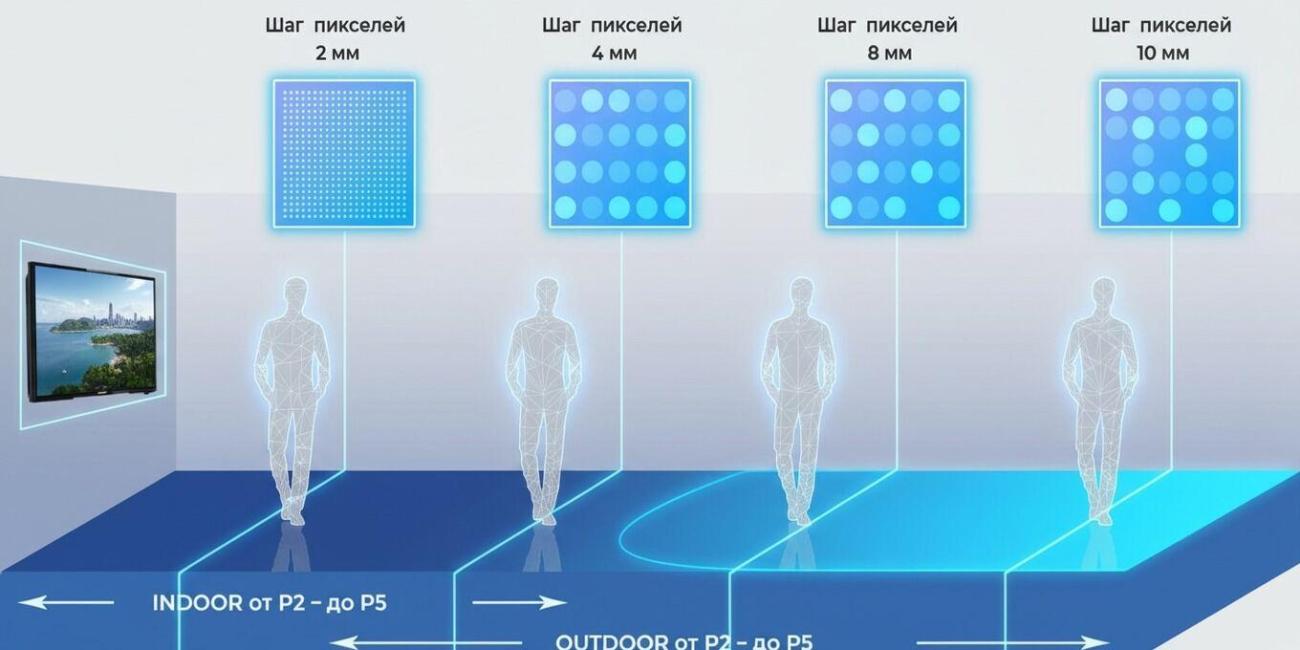 Как выбрать шаг пикселя LED-экрана и led-табло