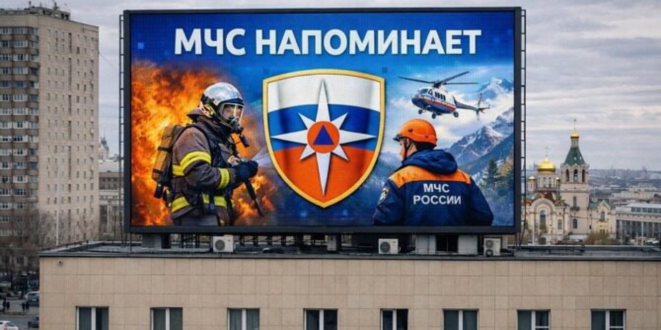 Нашей компанией установлен светодиодный экран для МЧС РФ теперь и в Челябинске