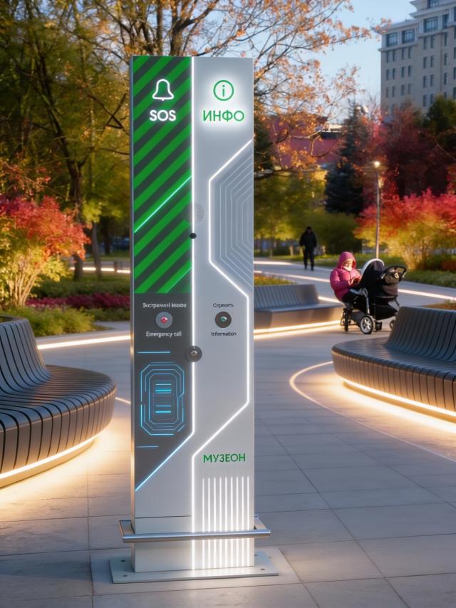 Колонна переговорная SOS (стойка экстренной связи)