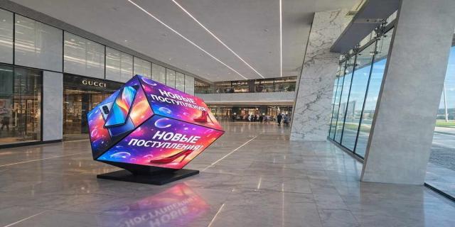 Светодиодные видеокубы в торговых центров