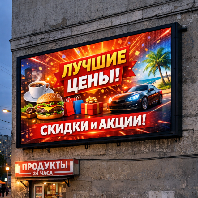 Видеовывеска для рекламы