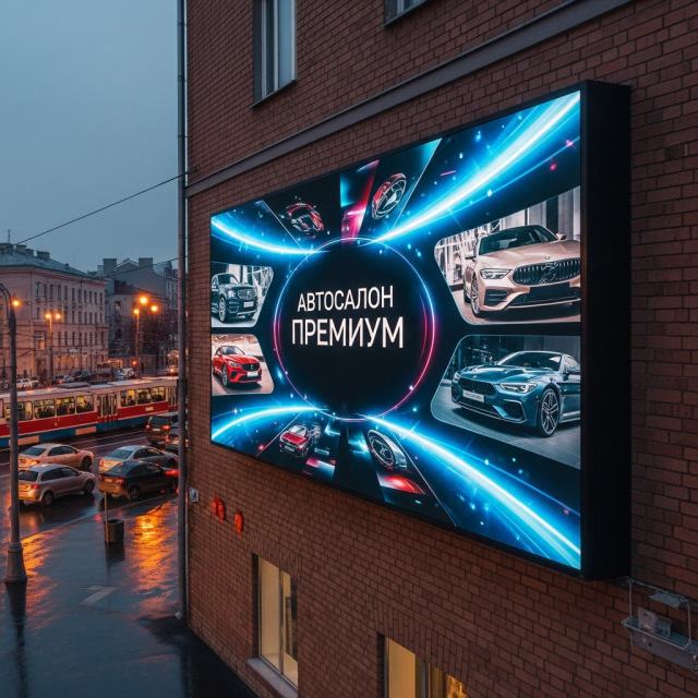 Видеовывески для автосалона 