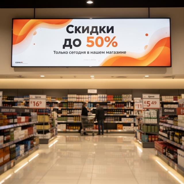 Видеовывески для розничных магазинов и торговых центров