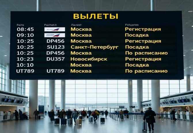 LED табло для аэропорта