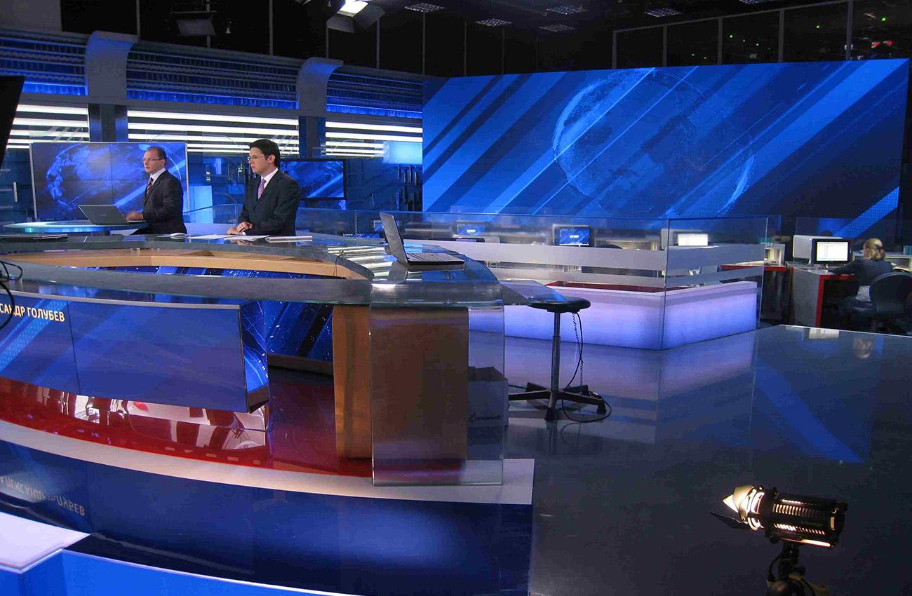 Светодиодное табло для ТВ студии